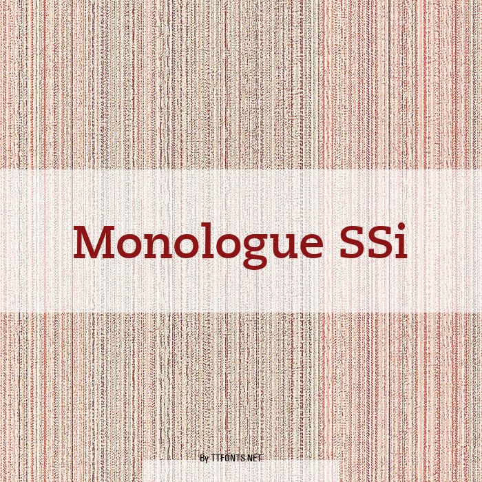 Monologue SSi example